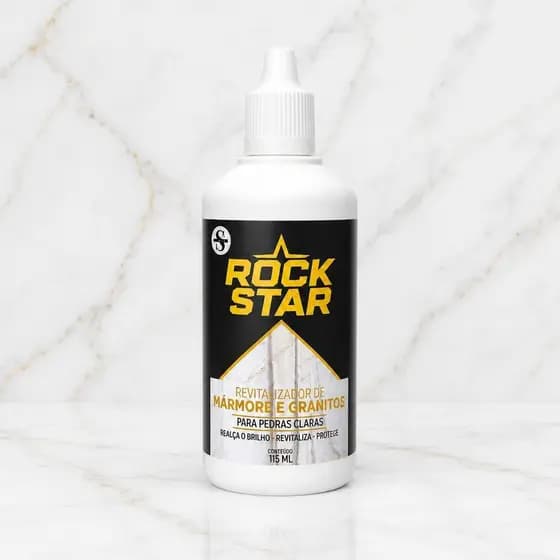 Revitalizador de Mármore e Granito Rock Star 115ml para Pedras Claras com Brilho e Proteção