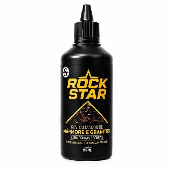 Revitalizador de Mármore e Granito Rock Star 115ml para Pedras Escuras com Brilho e Proteção