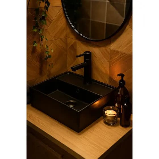 Cuba De Apoio Quadrada 42cm Preto Everfort