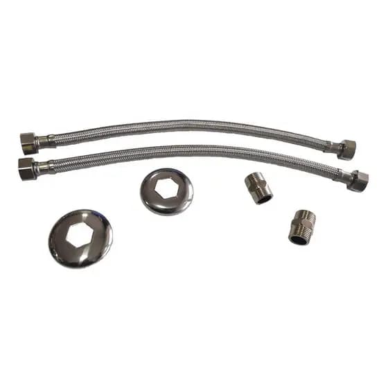 2 Engates Flexível Kit Rabicho Mangueira 40cm Quente Fria