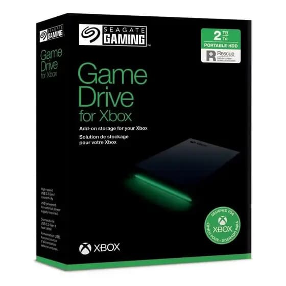 Hd Externo Seagate 2tb Game Drive P/ Xbox 2.5 - Preto Preto