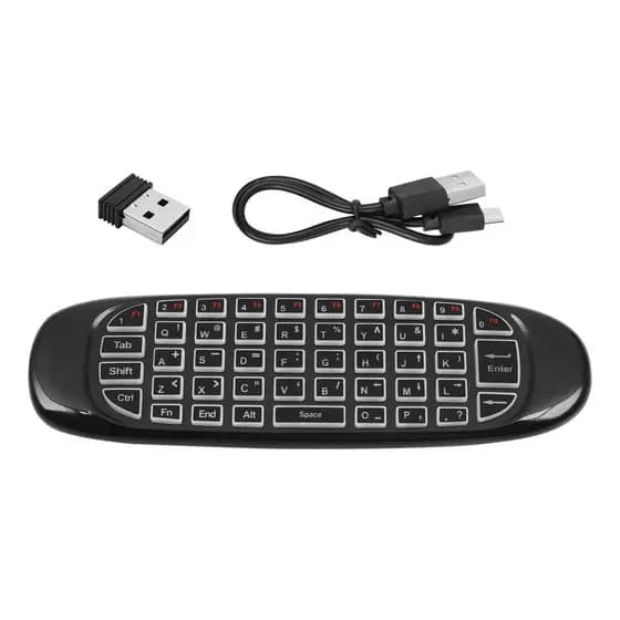 Mini Teclado Wireless Air Mouse Retroiluminado para Smart TV
