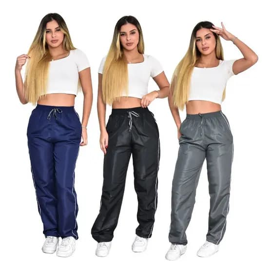 Combo 3 Calças Tactel Fitness Academia 3 Bolsos Street Modal