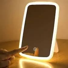 Espelho De Maquiagem LED 3 Cores Toutch Screen Recarregável Esoelho De Mesa Para Maquiagem Espelho Para Maquiagem Make