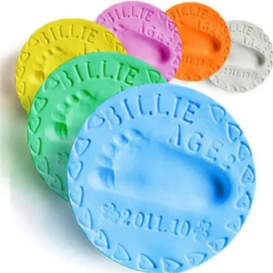 Kit de Moldagem de Argila Macia para Impressão de Mão e Pé de Bebê Recém-Nascido DIY, Brinquedos Infantis Não Tóxicos