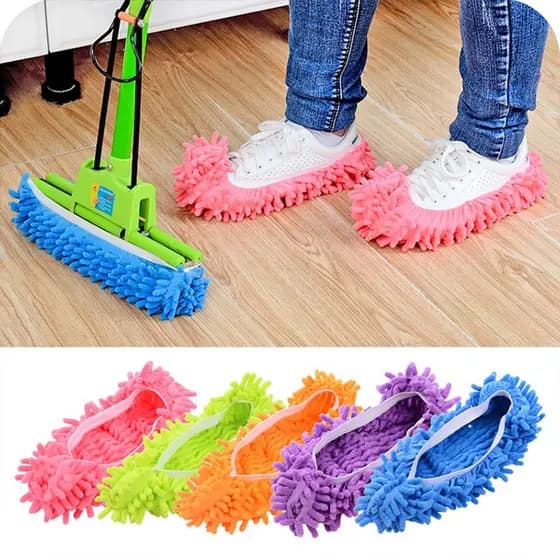 1 Par de Chinelos para Limpeza de Piso, Capas de Sapato Multifuncionais, Ferramentas de Limpeza Doméstica