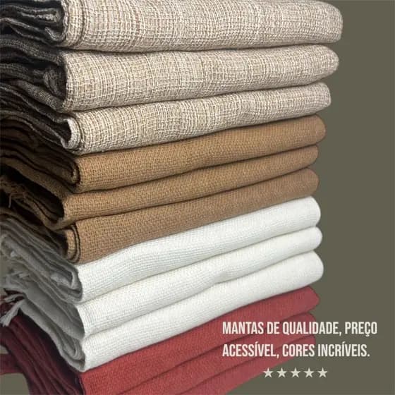 kit 2 mantas para sofá cores tendências de inverno, 100% algodão, medindo 2,10 x 1,20.