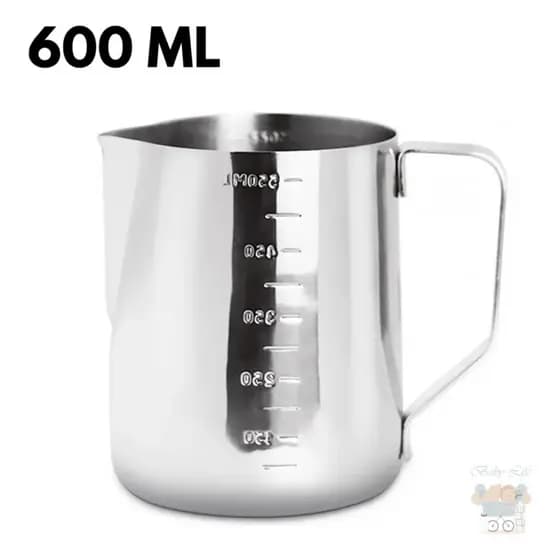 Leiteira Pitcher Para Cafe Barista 600Ml Aço Inoxidáve Lei