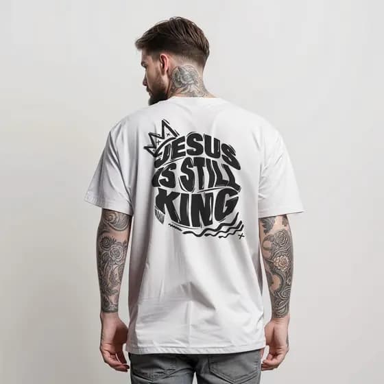 Camiseta Jesus is still king T-Shirt Masculina Camisa Manfinity Street Wear