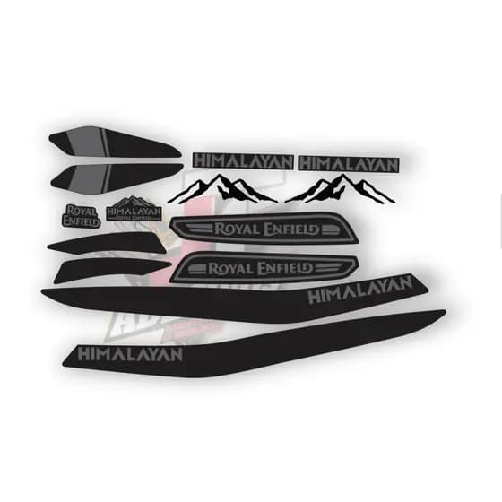 kit adesivo moto royal enfield himalayan 450 preto com cinza personalizados