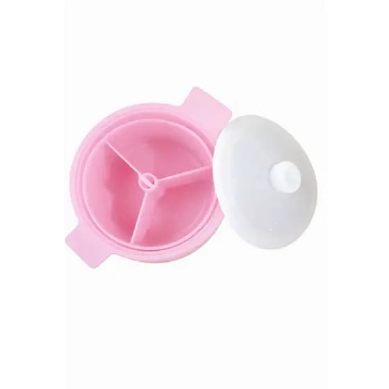 Panela Rosa de Silicone 1,4l Microondas Geladeira Freezer Air Fryer Marmita