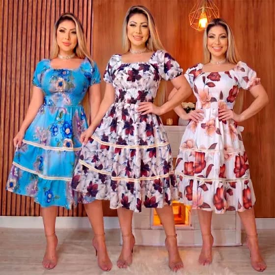 Vestido Casual Feminino Sofisticado Leve Modelagem Perfeita Confortável Versátil Elegante