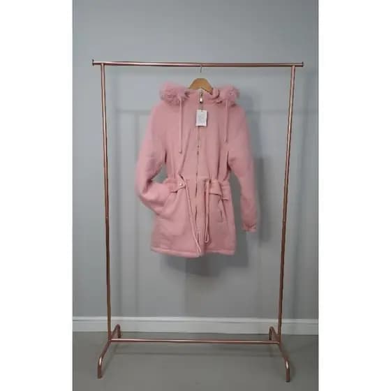 Parka dupla face, lã com nylon, alta qualidade