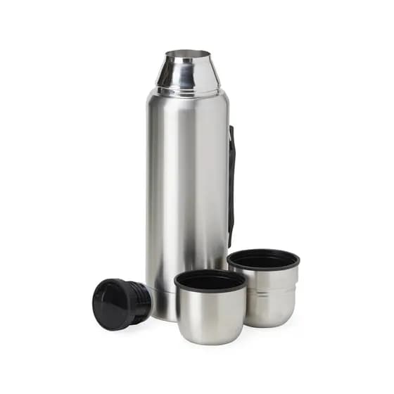 Garrafa Térmica de Café Inox 1L Tampa Copo Viagem Escritório