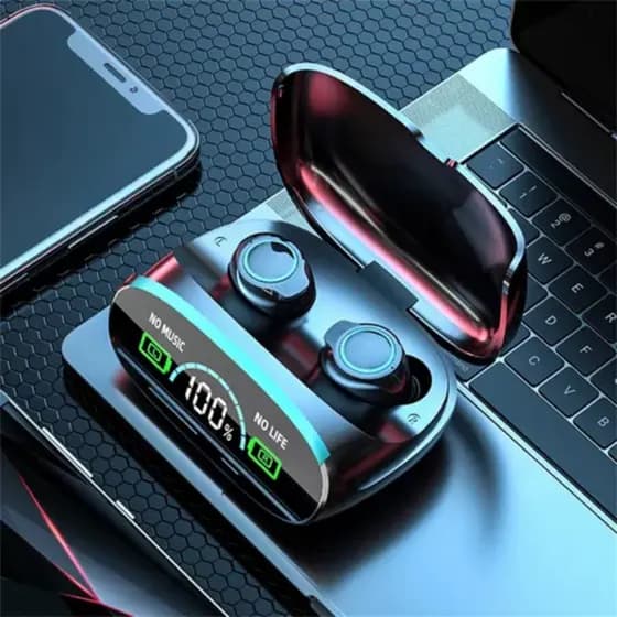 Fone de Ouvido Intra Auricular Bluetooth com Case de Carregamento Visor Digital Altomex M38