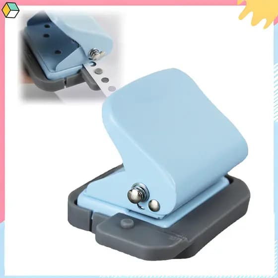Furador de 6 Furos, Furador de Papel de Folhas Soltas para Caderno A4 A5 B5 Scrapbook, Portátil, Azul