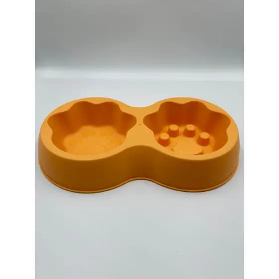 Comedouro e Bebedouro para Pet Cão ou Gato | Cor Amarelo | Capacidade: 250 ml