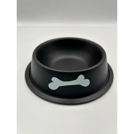 Comedouro/Bebedouro para Pet Cão ou Gato | Preto | 16cm | Capacidade: 150 ml