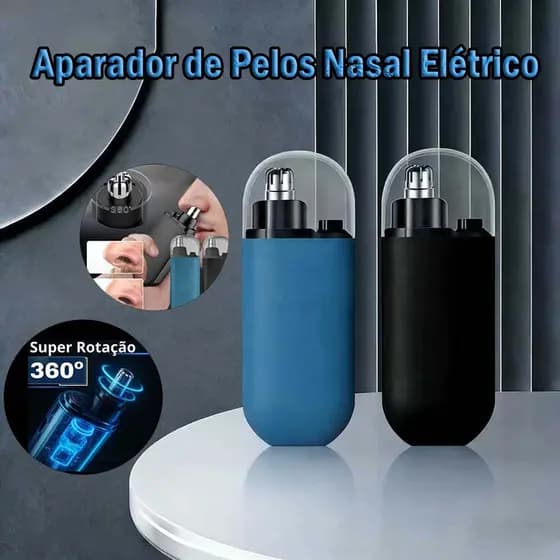 Aparador de Pelos 3 em 1 Elétrico Recarregável Portátil Para Nariz Orelha Rosto - Pequeno, prático e fácil de usar!