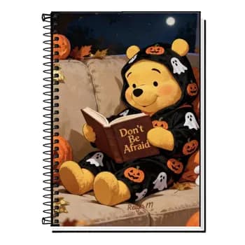 Caderno Escolar Capa Dura - Ursinho Pooh 1, 10, 15 e 20 Matérias Universitário.