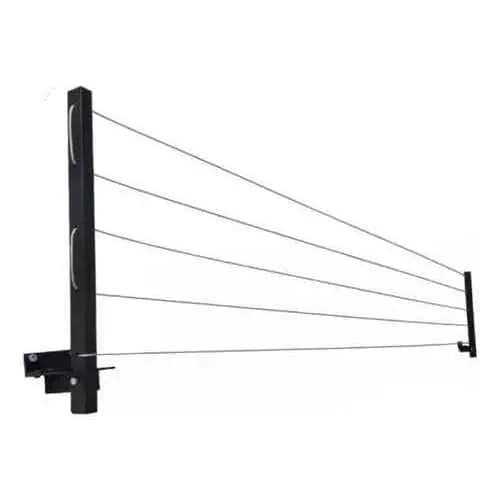 Varal Retrátil de Parede Reforçado Cabo De Aço Encapado 20m Carga 60kg Envio Imediato