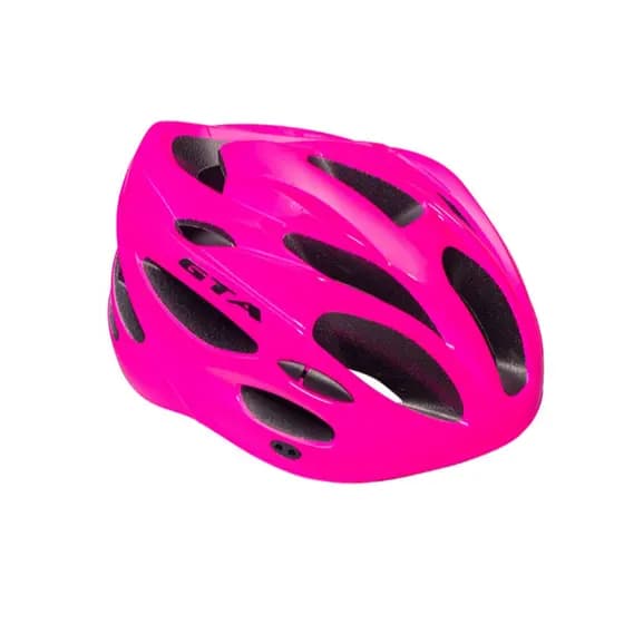 Capacete Ciclismo MTB GTA Inmold Start Led Para Bicicleta Cor Rosa Tamanho M (54-58)