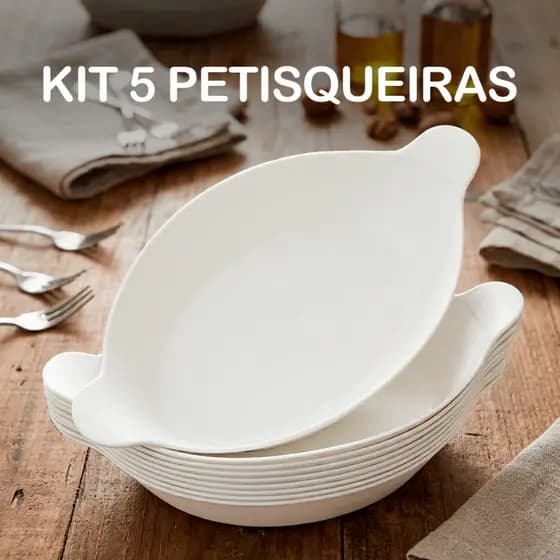Kit 5 Petisqueira Barquinha Canoa Petiscos Churrasco Festa Frios Para Servir Amendoim Caldo Branca - Kaziva