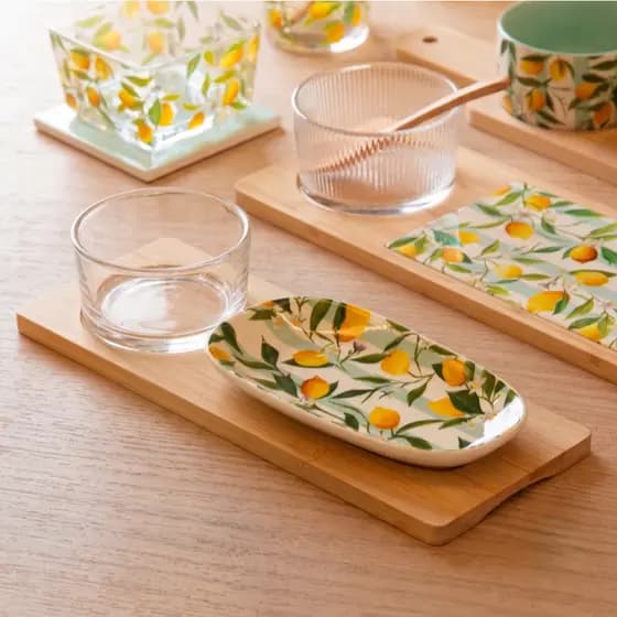 Conjunto 3 Peças para Servir Siciliano Bambu 28x10,5x6cm Lyor