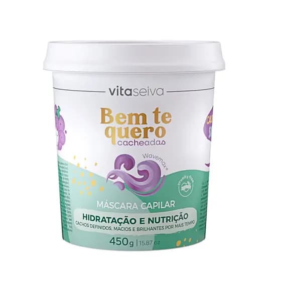 Máscara Capilar Bem Te Quero Cacheadas 450g Hidratação e Nutrição