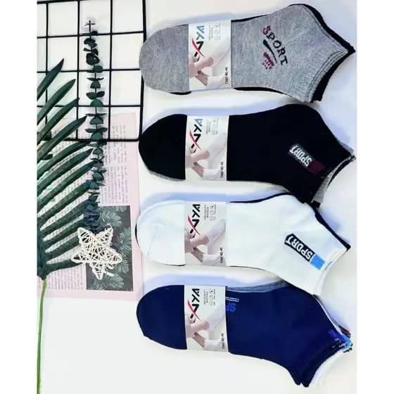 Kit 12 Pares Meias Masculinas Esportivas Cano Baixo Antiderrapante Tamanho Único 40-46