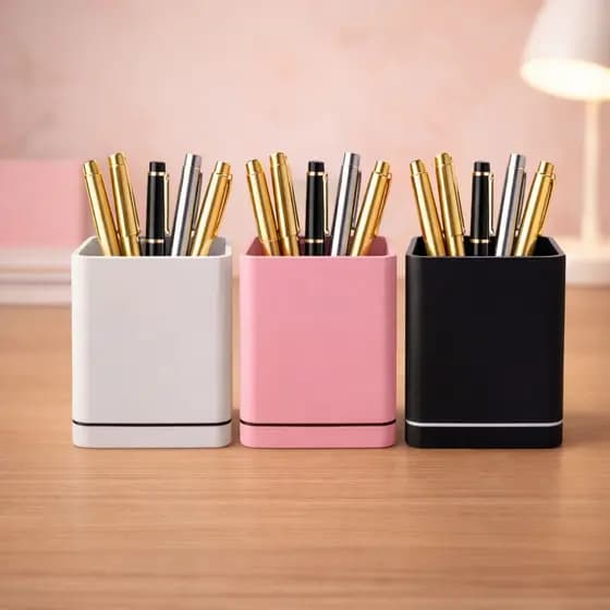 Porta Canetas Organizador de Mesa Premium Escritório Home Office FRUFRU Elegance