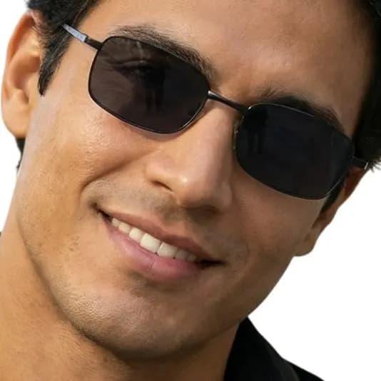 Óculos de Sol Retangular Unissex | Armação de Metal | Aro Completo | Estilo Retrô UV400 – MD-49