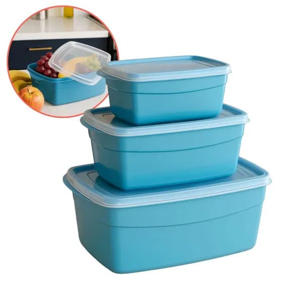 Conjunto Potes Tapuer Tampa Multiuso Mantimento Marmita Porta Frios FreeBPA Alimento Organizador