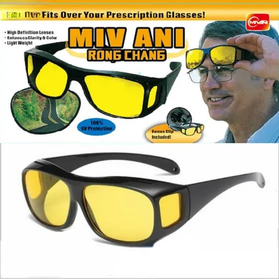 (Óculos Para Dirigir Noturno) Homens Night Visiont Ciclismo E De Sol