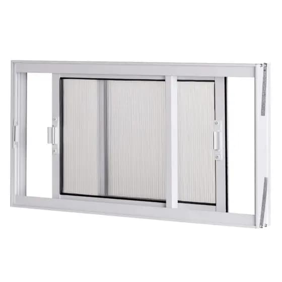 Janela de Aluminio Grande 50x100 com Policarbonato e 2 Folhas Móveis Branca
