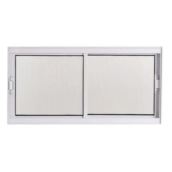 Janela de Correr 2 Folhas em Aluminio e Policarbonato 40cms altura e 80 cms largura