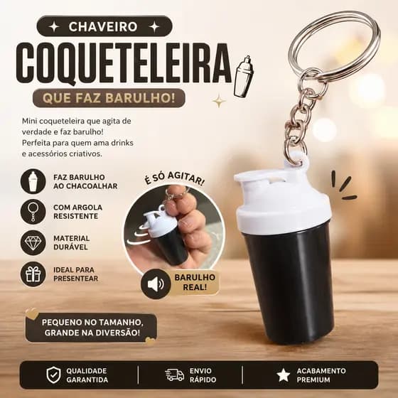 Mini Coqueteleira Chaveiro Academia Fitness Lembrancinha