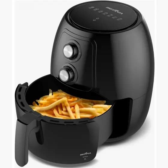 Fritadeira Air Fryer Britânia Baf40a 4 Litros 127v 1500w Cor Preto Cozinha