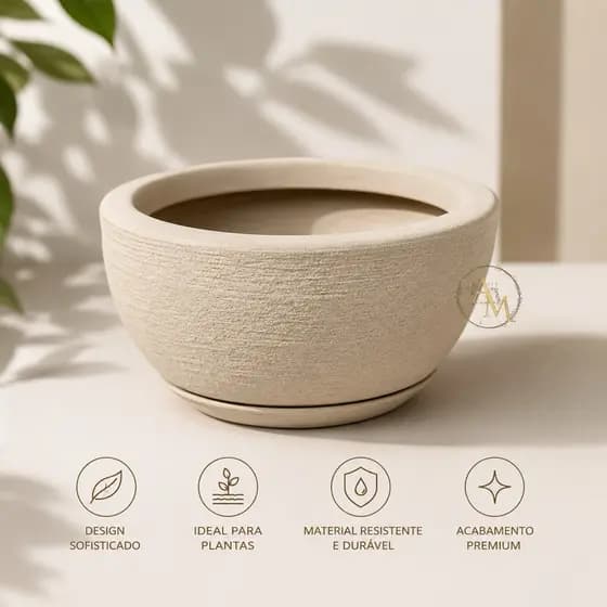 Vaso para plantas Bacia texturizada N°1 Plantas ,Jardim Decorar