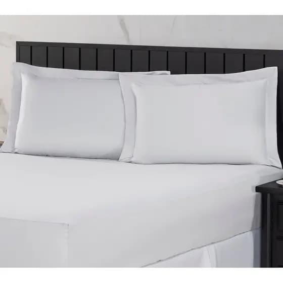 Jogo de Cama Lençol Queen Percal 400 Fios 03 Pçs com Aba Americana, Antiácaro, Antipilling