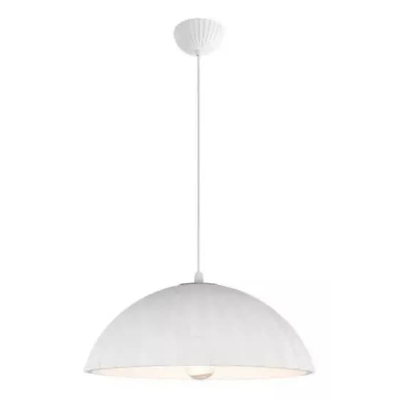 Pendente Led Lustre Retrô 35cm Gesso Branco Sindora Dcd02632/led