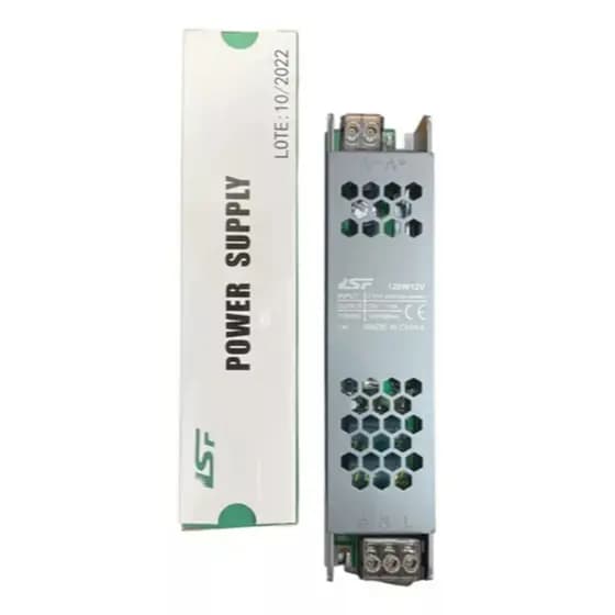 Driver Slim Fita Led 10a 12v Retangular Alumínio Perfil Lsf/led