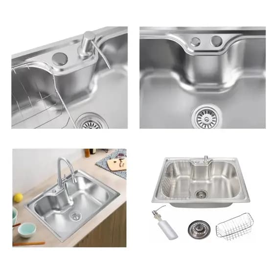 Cuba Premium para pia Cozinha Gourmet de Luxo com Acessórios em Aço Inox 304