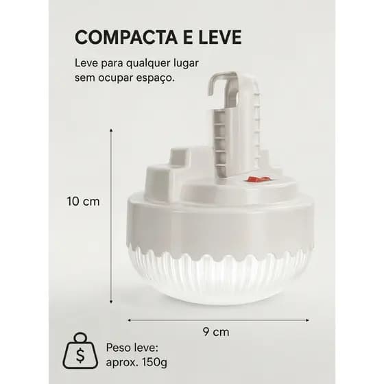 Luminária LED Recarregável Emergência Camping Portátil Prática COD XK-8030