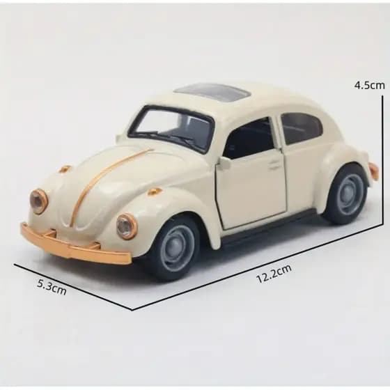 Miniatura Carro Clássico Fusca Colecionável - Metal Diecast 12cm