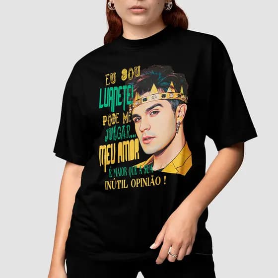 T-shirt Feminina Cantor Luan Santana Camiseta Estampada Camisa Premium Blusa Básica Crt Unissex