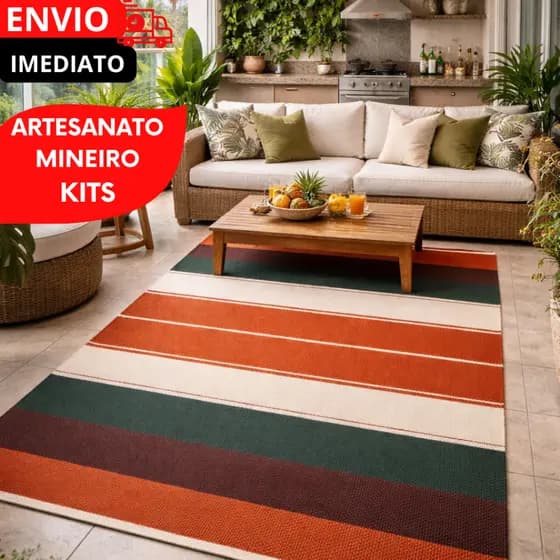 KIT 1/2 TAPETE PASSADEIRA 50*150cm Antiderrapante ALGODÃO Para Sala Cozinha Corredor Beira de Cama