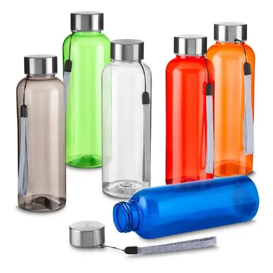 Garrafa Squeeze 550ml Agua Academia Plástico Tampa De Metal