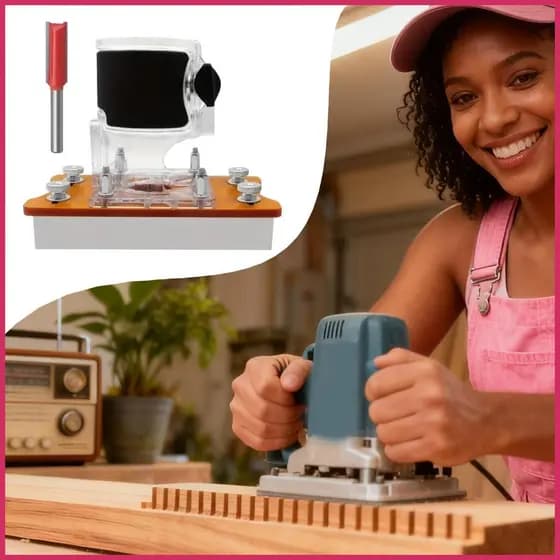 Localizador De Entalhe Para Carpintaria 2 Em 1 Multifuncional Ajustável Ferramenta De Ranhura Base De Roteador Compacta