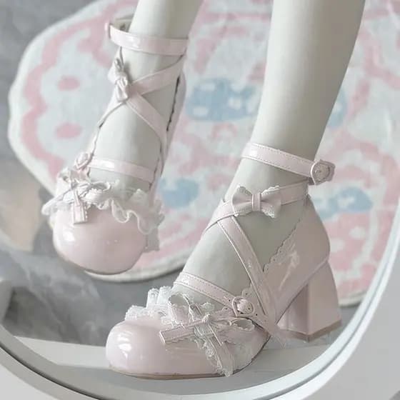 2025 primavera novo estilo dedo do pé redondo Mary Jane pequenos sapatos de couro lolita Bowknot estilo princesa aumenta